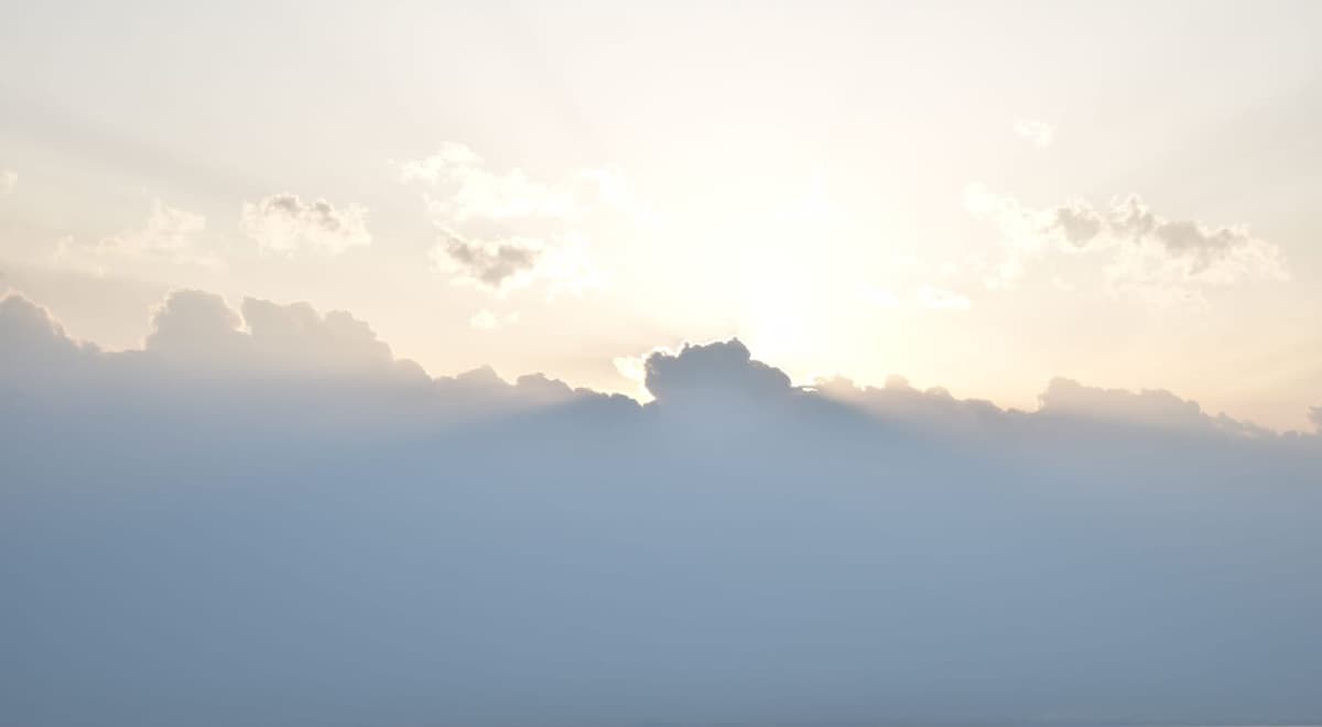 A calm sea at dawn